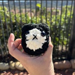 Black And White Mini Loaf Cat $10 🧶 Handmade crochet 