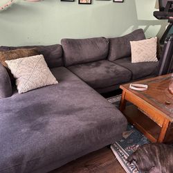 Gray Sectional Couch With Chaise Very Comfy Sofa
