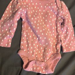 Newborn Cloud Island Onesie Pink Polka Dot 