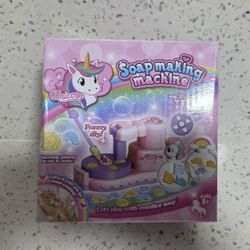 Unicorn & Rainbow Soap Making Kit - DIY Mini Soap Maker for Kids Ages 3+, Includes 2 Portable Storage Bottles