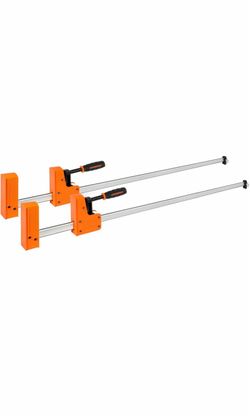 JORGENSEN 48-inch Bar Clamps, 90°Cabinet Master Parallel Jaw Bar Clamp Set, 2-pack