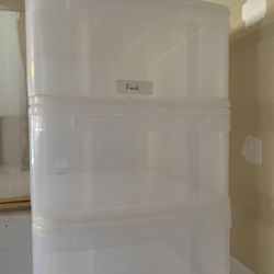 1-tier Stackable Plastic Storage Drawers