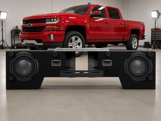 Alpine Custom Ported Box 2 x 8" Dual Voice Coil Subwoofers 1200 Watts 2018 Chevrolet Silverado 1500 Pickup Crew Cab S-DB8V-TRK