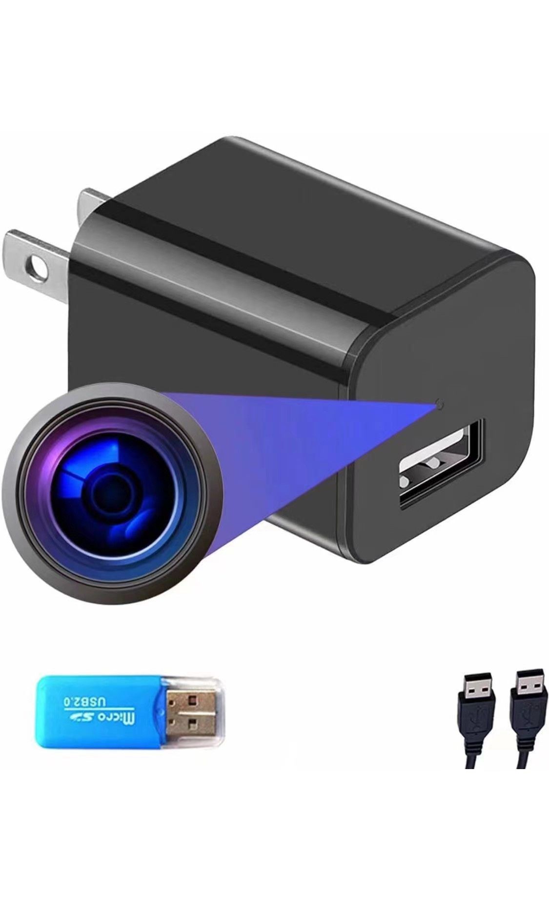 Smart Hidden Camera Charger with Motion Detection 1080P Full HD Mini Spy Camera Security Camera for Home Surveillance