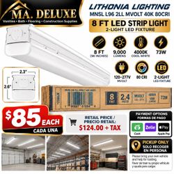 🔥💡 8 FT LITHONIA LED STRIP LIGHT – SOLO $85 CADA UNA 💡🔥 NEW / NUEVAS – EN CAJA 📦 Perfectas para darle mucha más luz a tu espacio sin pagar preci