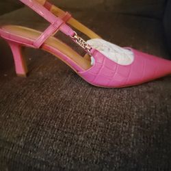 Ladies Low Heels Michael Kors Fuchsia Pink