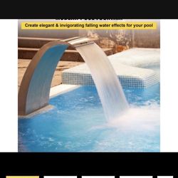 Stainless Steel Pool Fountain 17.7 x 11.8 x 23.6 inches