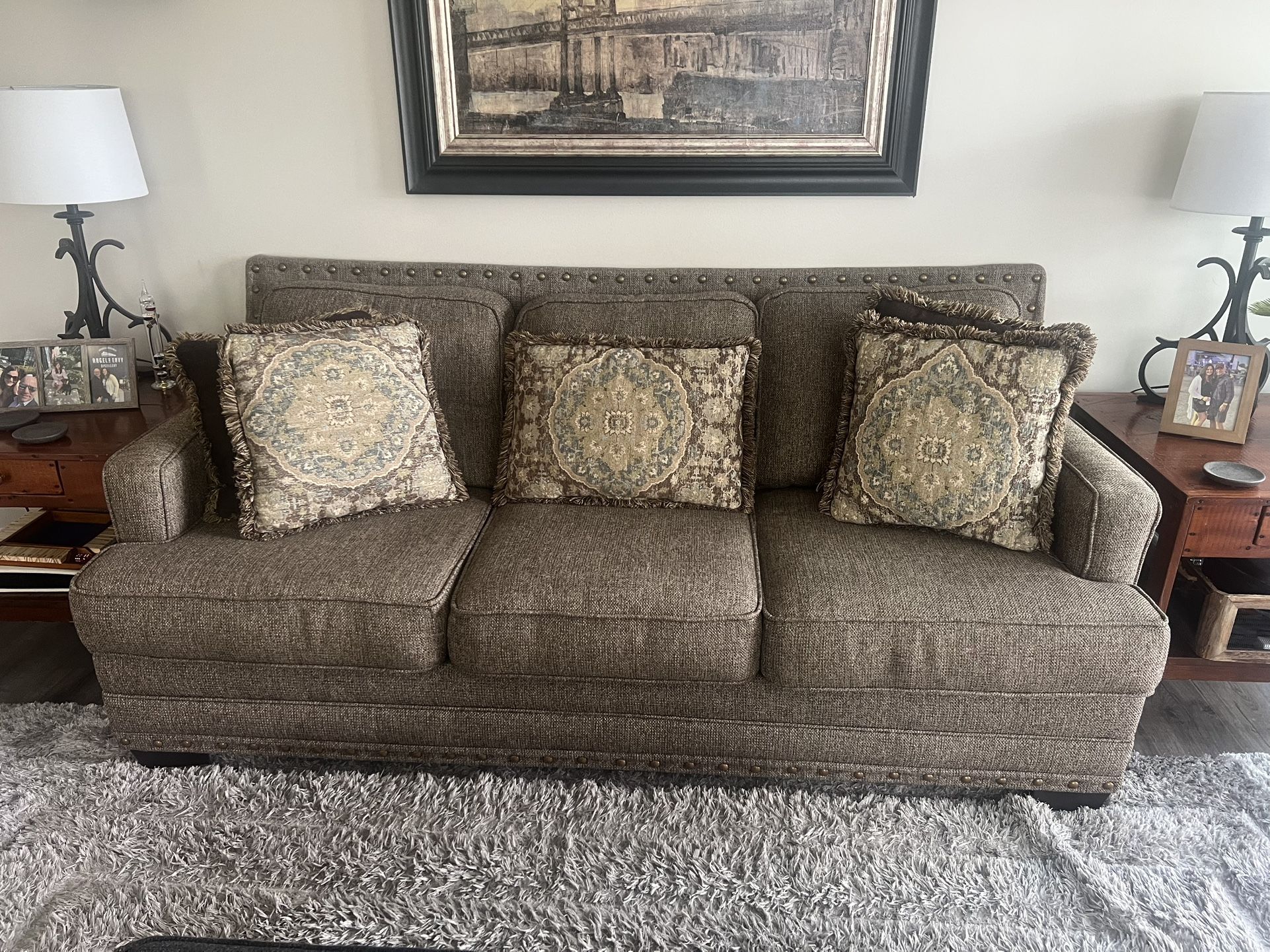 Brown Full Size Couch