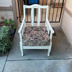 White Antique Accent Chair