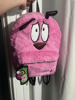 Courage The Cowardly Dog Fuzzy Mini Backpack
