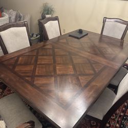 Wood Dining Room Table With 6 Chairs
