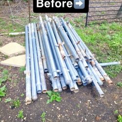 Galvanized Steel Fence Posts 2.38” Dia (pick up in Del Valle Austin)