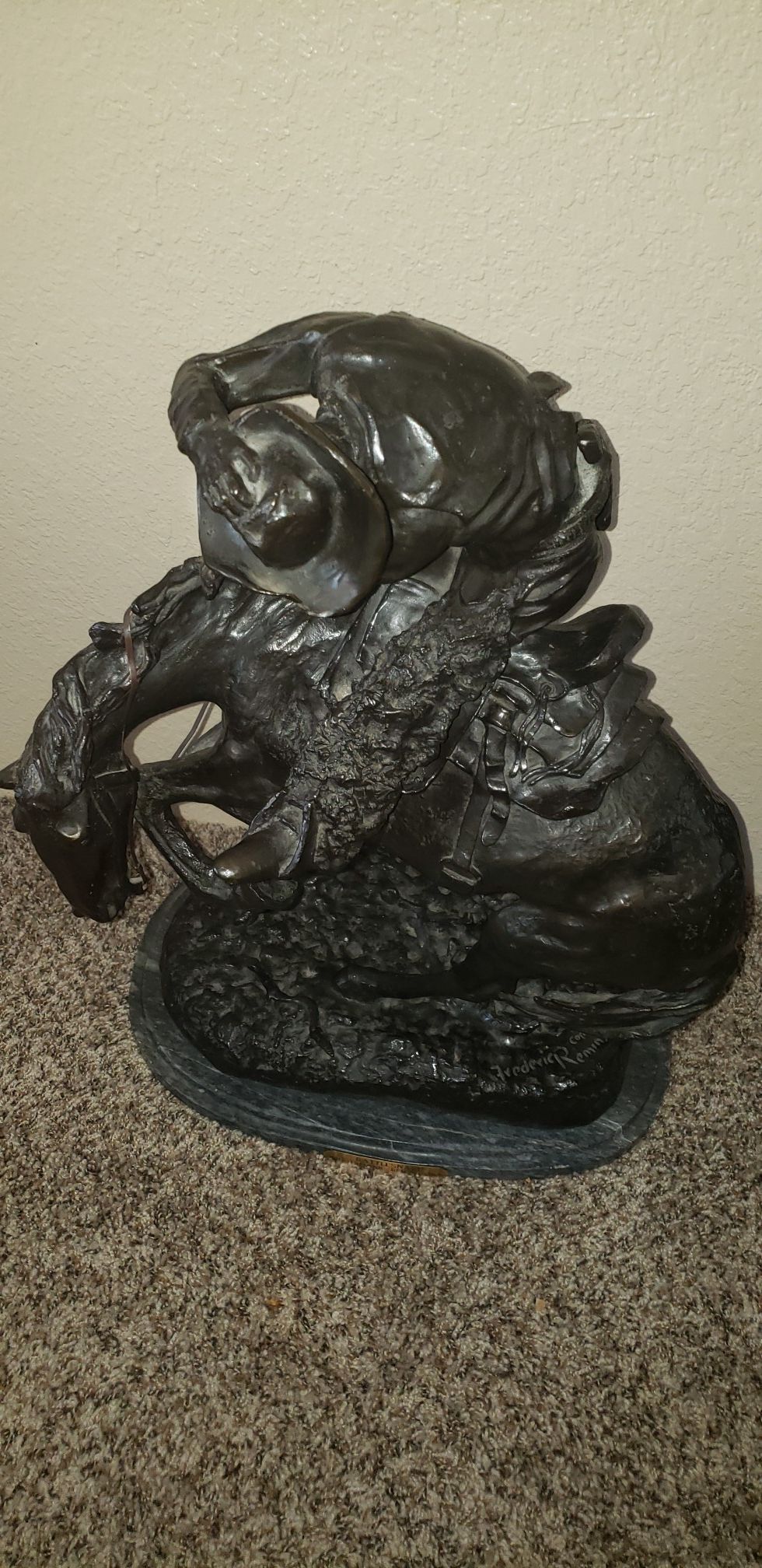 Frederic Remington Rattlesnake Bronze statue