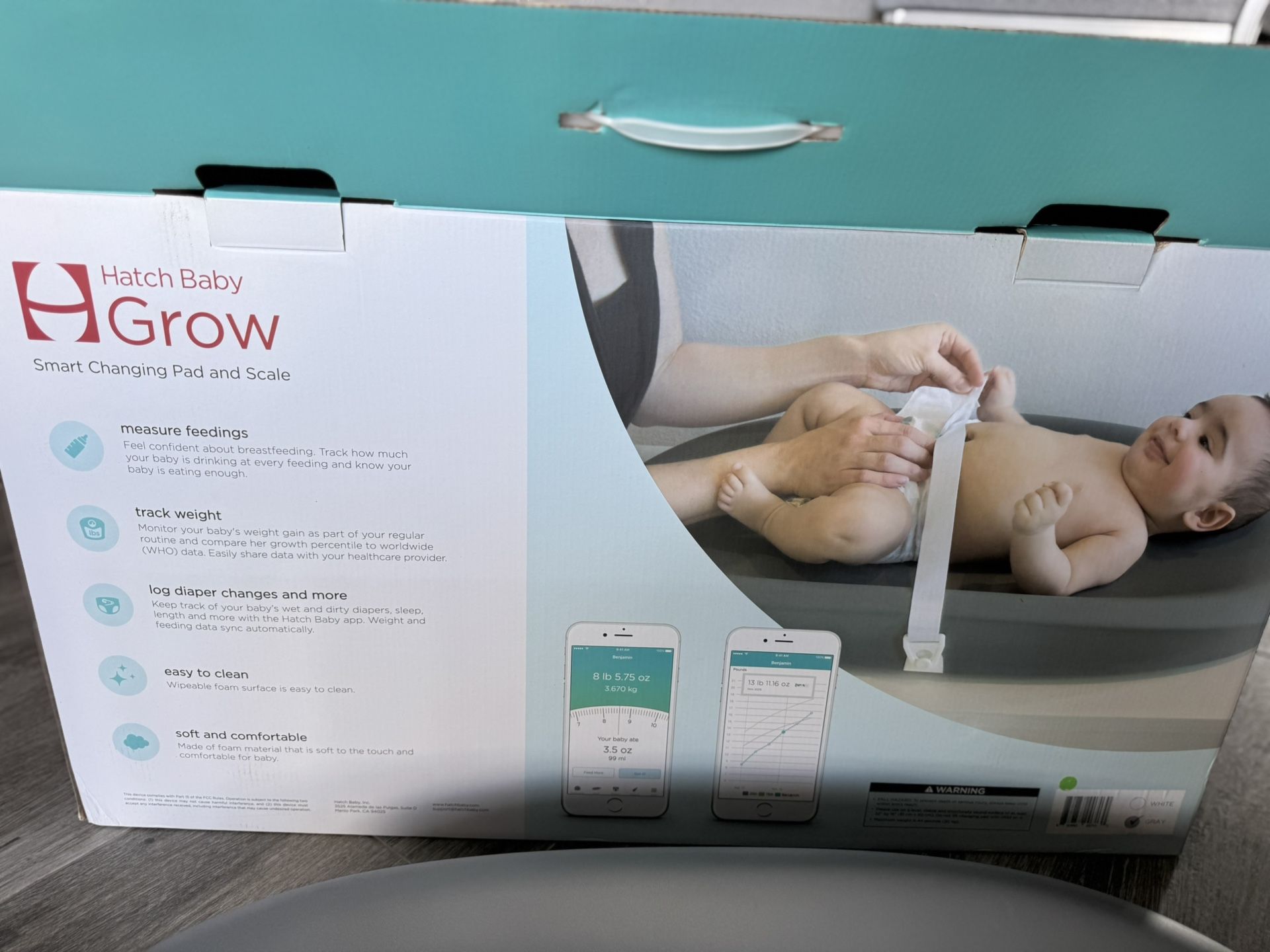 Hatch Baby Grow Infant Smart Changing Pad with Scale