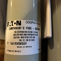 New Cooper Power Series NX Companion II Current Limiting Back-up Fuse FAH17KV25KBLR1