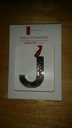 Swarovski Crystal Initial "J" Ornament