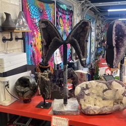 Amethyst Butterfly On Custom Metal Stand 