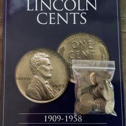 Brand New Lincoln Cent Book + 50 Wheat Cents (No Duplicates)