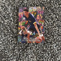 Flair Hot Numbers Victor Wembanyama Rookie Card 