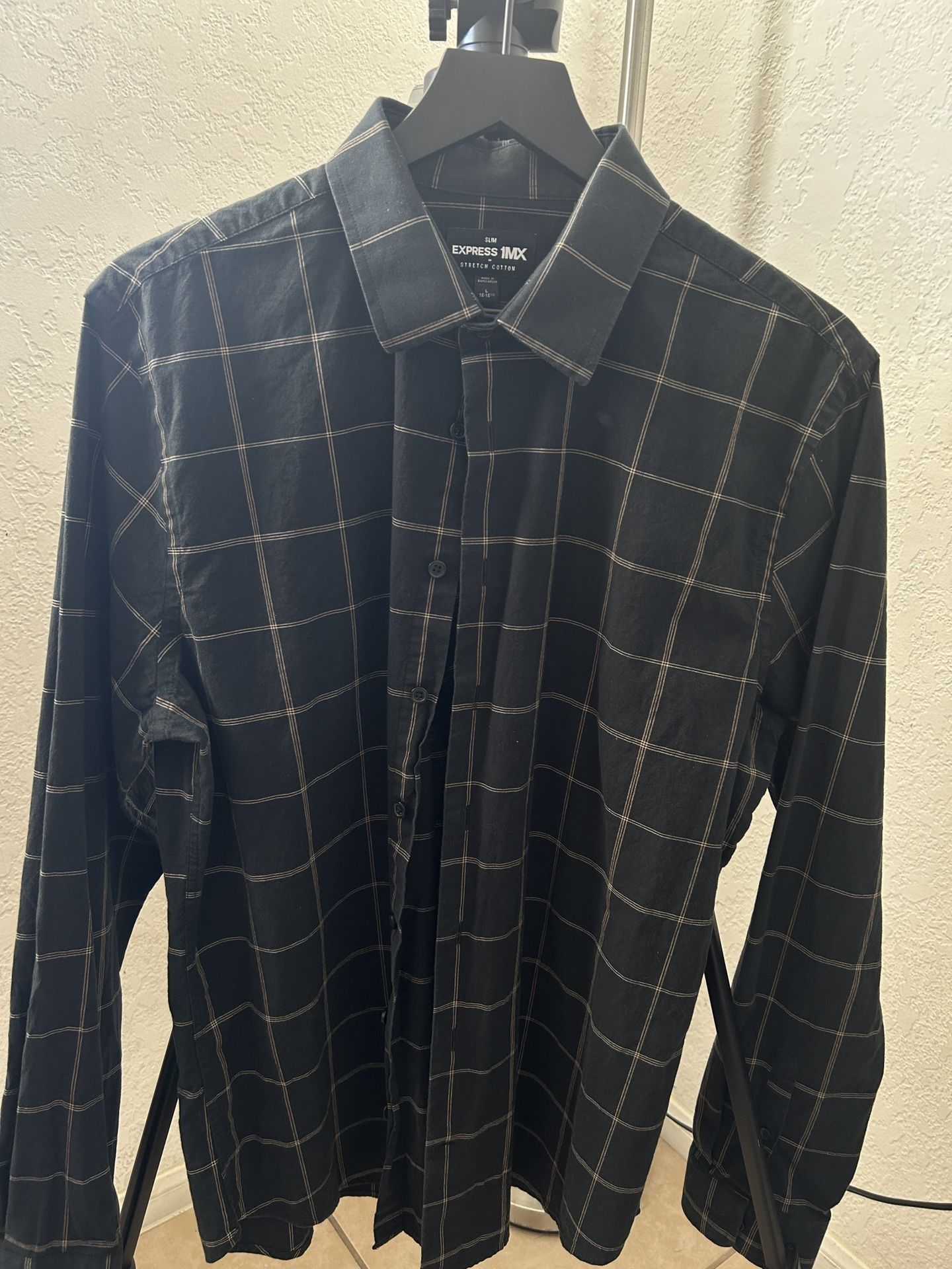 Large Plaid Dress Shirt Men
