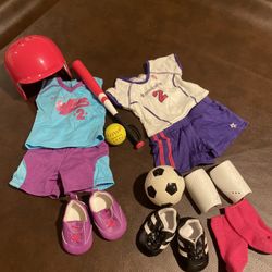 American Girl Doll Sports Uniforms/Gear