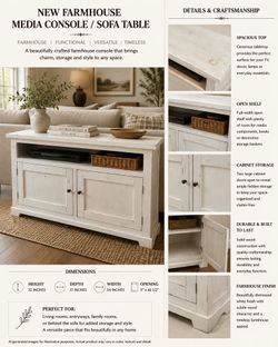 New Farmhouse Media Console / Sofa Table