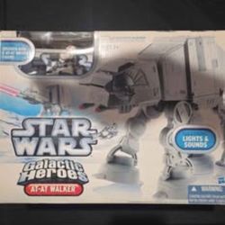 Star Wars Galactic Heroes Electronic AT-AT Walker Speeder Bike w/ Driver Hasbro