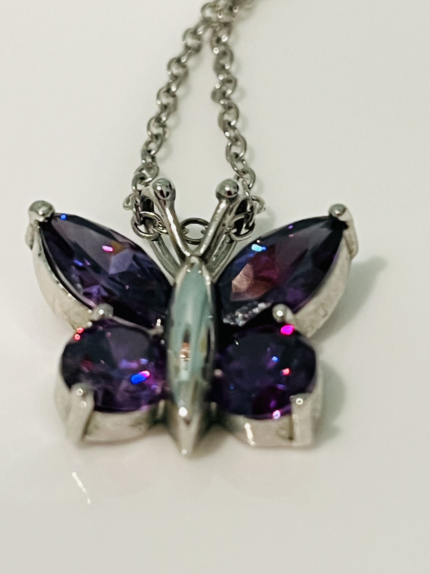 Amethyst Butterfly Necklace