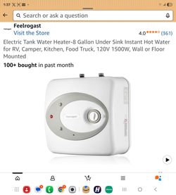 Feelrogast 8 gallons thankless water heater