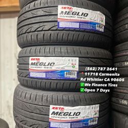 215/45/17 Zeta Set of Tires Installed and Balanced Set de Llantas Nuevas Instaladas y Balanceadas