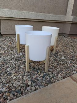 Large Mid Century Modern Planters