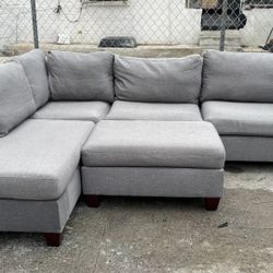 Gray 3 Piece Sectional Couch 