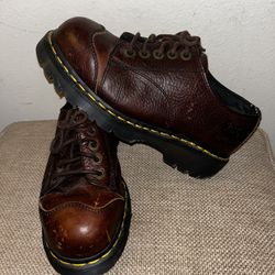 Dr. Martens Vintage Steel toe Industrial low Unisex Boots Size 6 