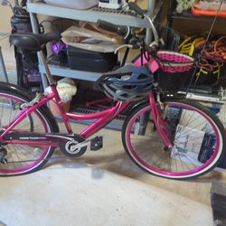 Woman Pink Bike 