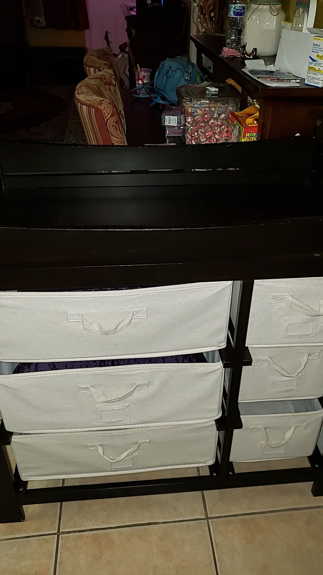 Changing table with 6 drawers