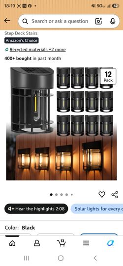 Solar Fence Lights, 12 Pack