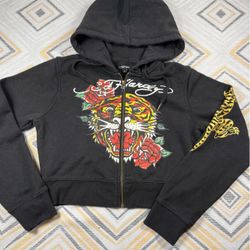 Ed hardy crop hoodie
