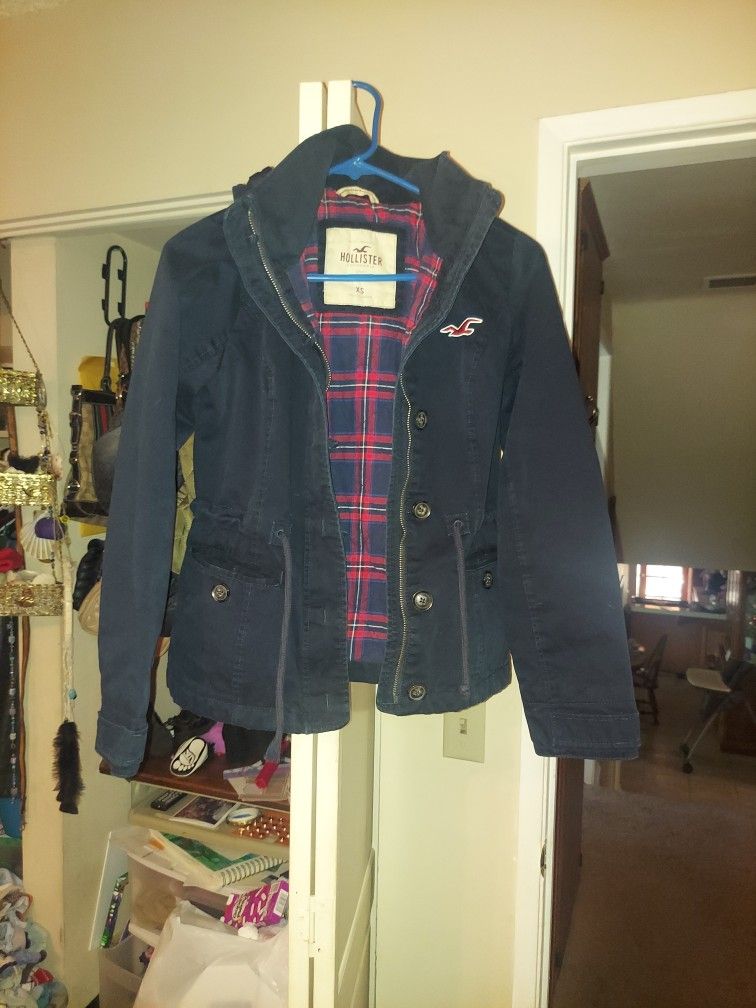 Size XS Hollister Flannel Lined Jacket
