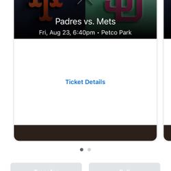 padres vs mets tickets 8/23 2 for 40$