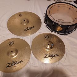 PEARL LIMITED EDITION SNARE/ ZILDJEN HI HATS AND CRASH