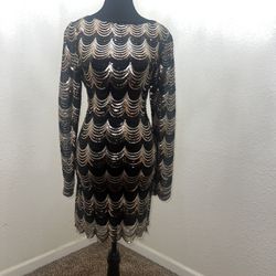 Sequin Black And Gold Dress