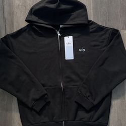 Black Alo Zip-Up Hoodie – Size S-m