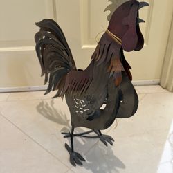 Metal Rooster Decor