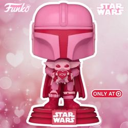 💗Mandalorian💗& Grogu Pink Funko Pop! Exclusive
