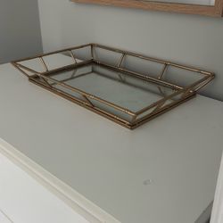 Gold Mirrored Tray 