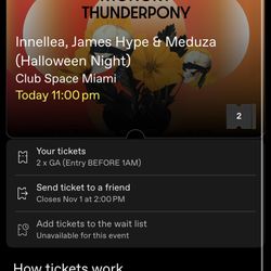 Club Space Halloween Ticket