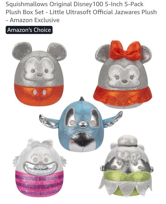 New Disney Exclusive Disney 100 5pk Plush Pack Dolls Minnie Mickey Monos Nuevos De Disney