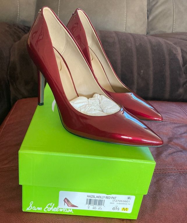 Stunning Red Patent Sam Edelman Pumps Size 6.5