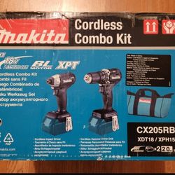 New Makita 18v Subcompact Hammer Drill &Impact Driver Kit $200 Firm. Pickup Only