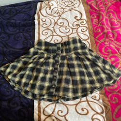 Yellow Plaid Skirt